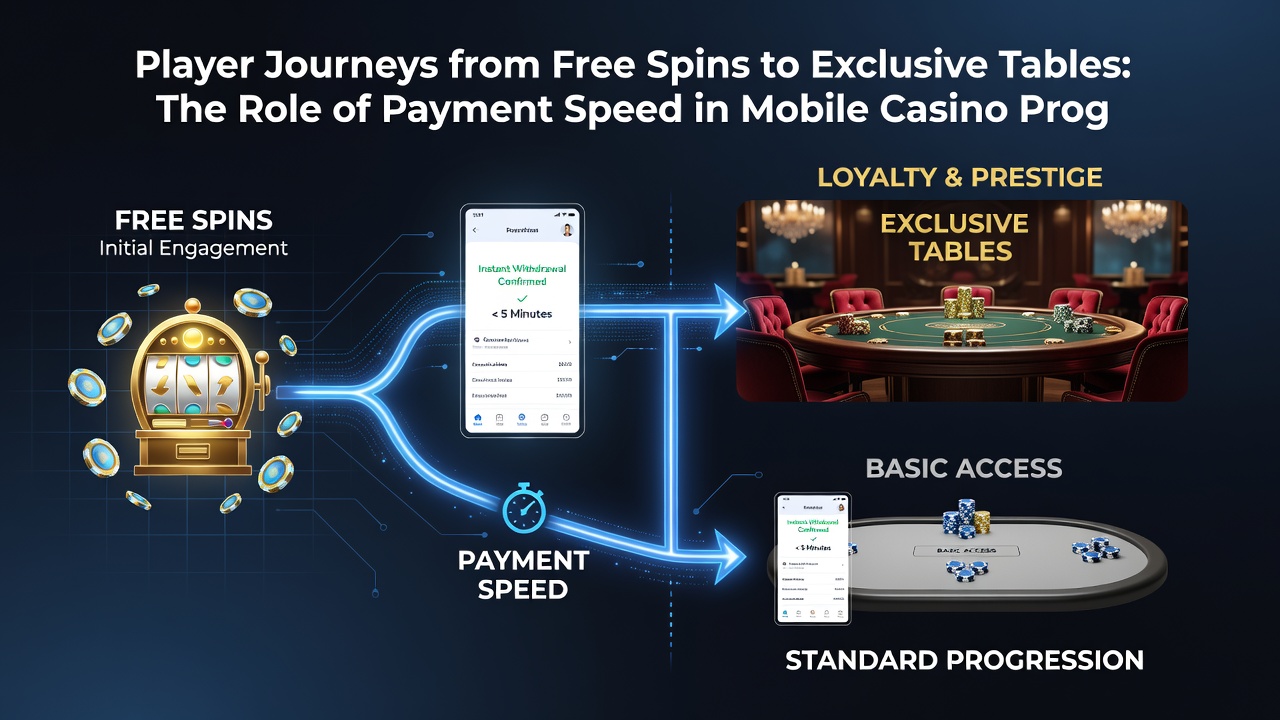 Mobile Casino-Schnittstelle mit schnellen Zahlungsoptionen und VIP-Tischen
