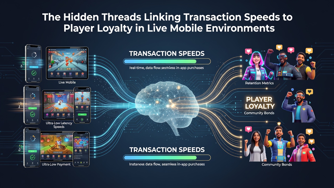 Illustration der Verbindungen zwischen schnellen Transaktionen und Spielerloyalität in mobilen Live-Casinos