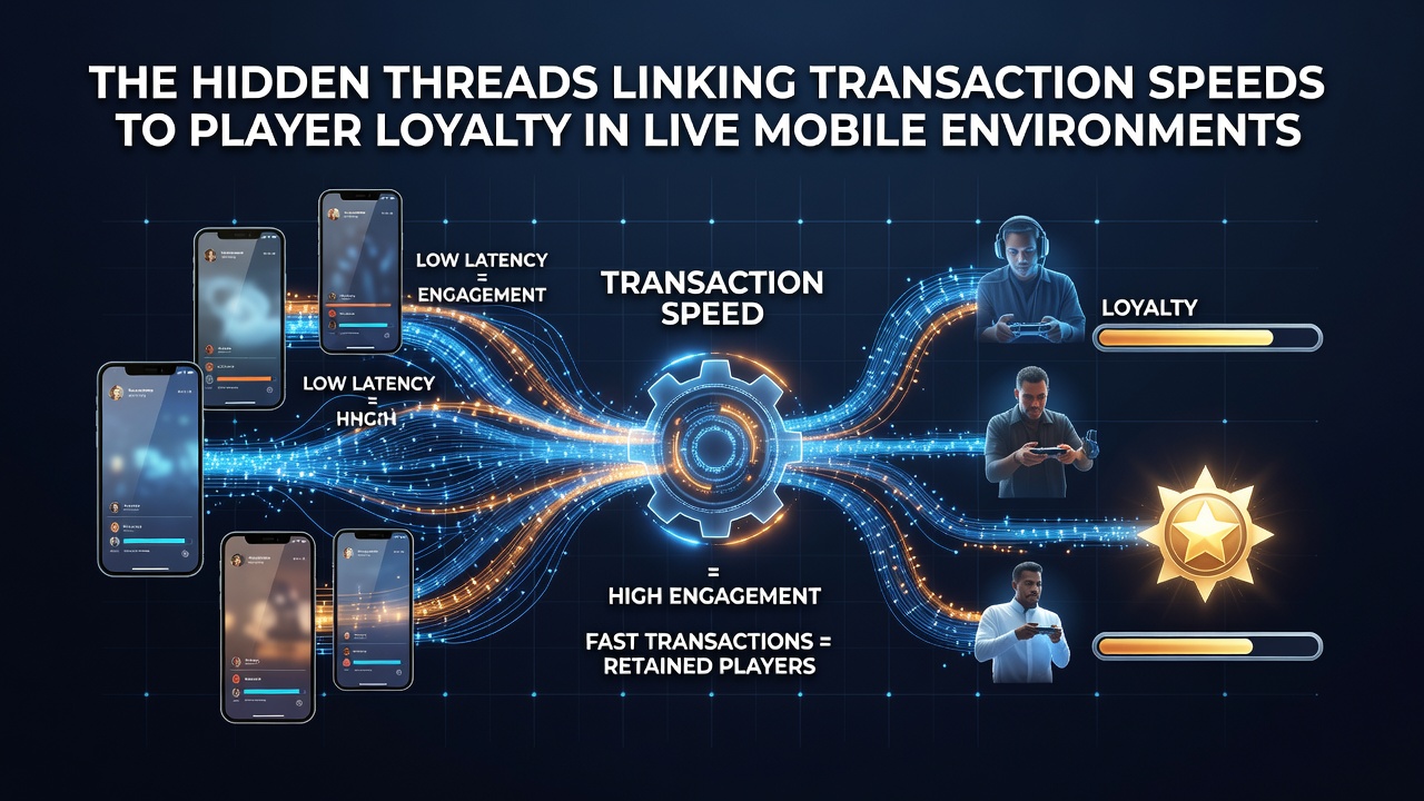 Diagramm zu Transaktionsgeschwindigkeiten und Loyalitätsmetriken in mobilen Gaming-Umgebungen